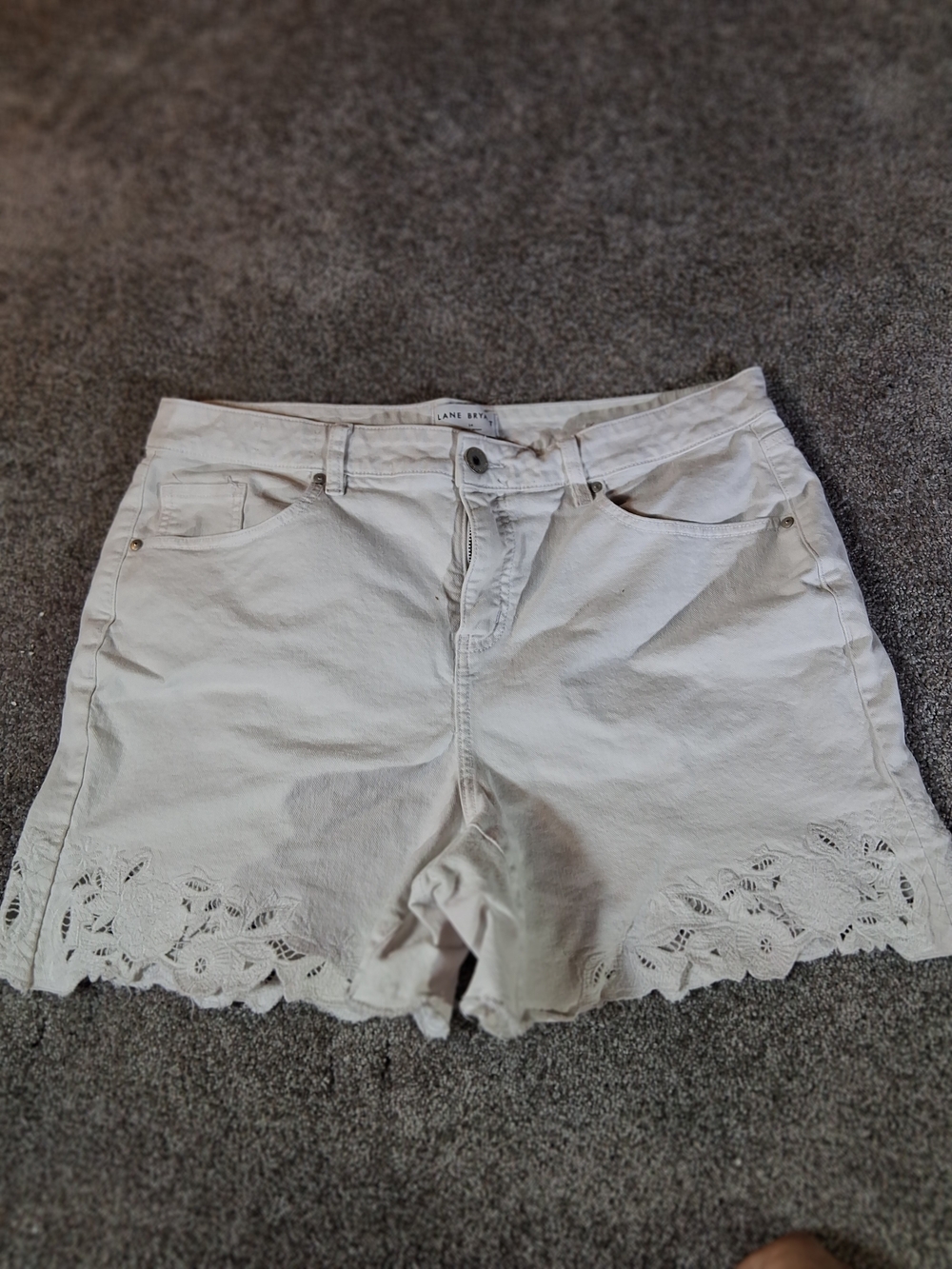 Lane Bryant Signature Culotte Pants Lace & Creme Colored